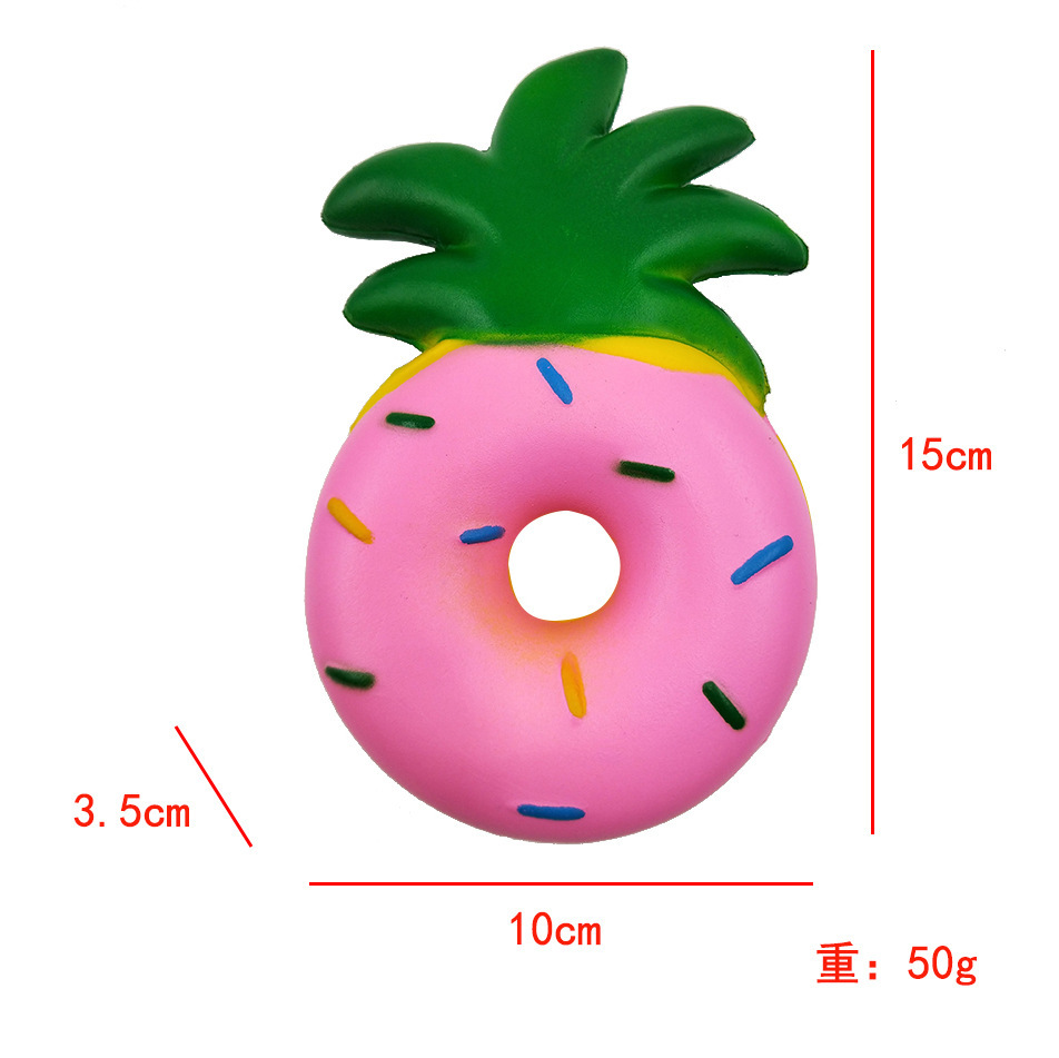 Giocattolo Squishy Fidget a crescita lenta con ciambella all'ananas per bambini e adulti