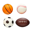 Palline sportive Squishy a lenta crescita Pallacanestro Calcio Calcio Baseball Giocattolo comprimibile