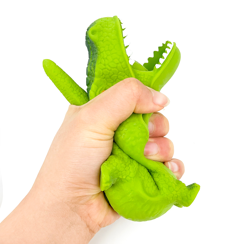 Simpatici giocattoli antistress squishy dinosauro riempiti di sabbia Decomprimi il giocattolo da spremere