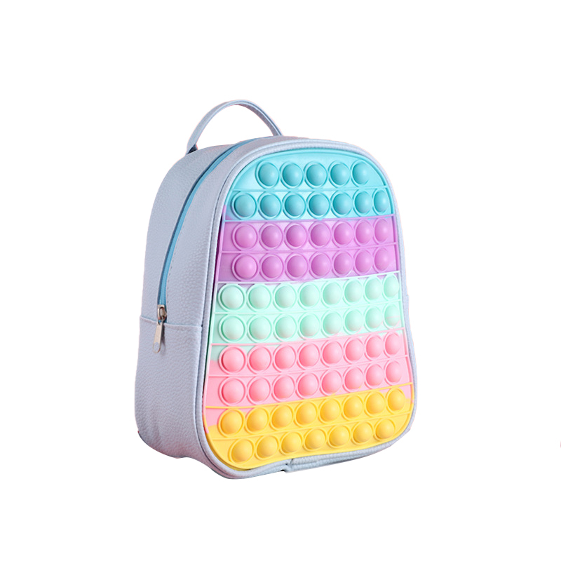 Zaino grande Pop Fidget Borsa da scuola Pop It per bambini carini 